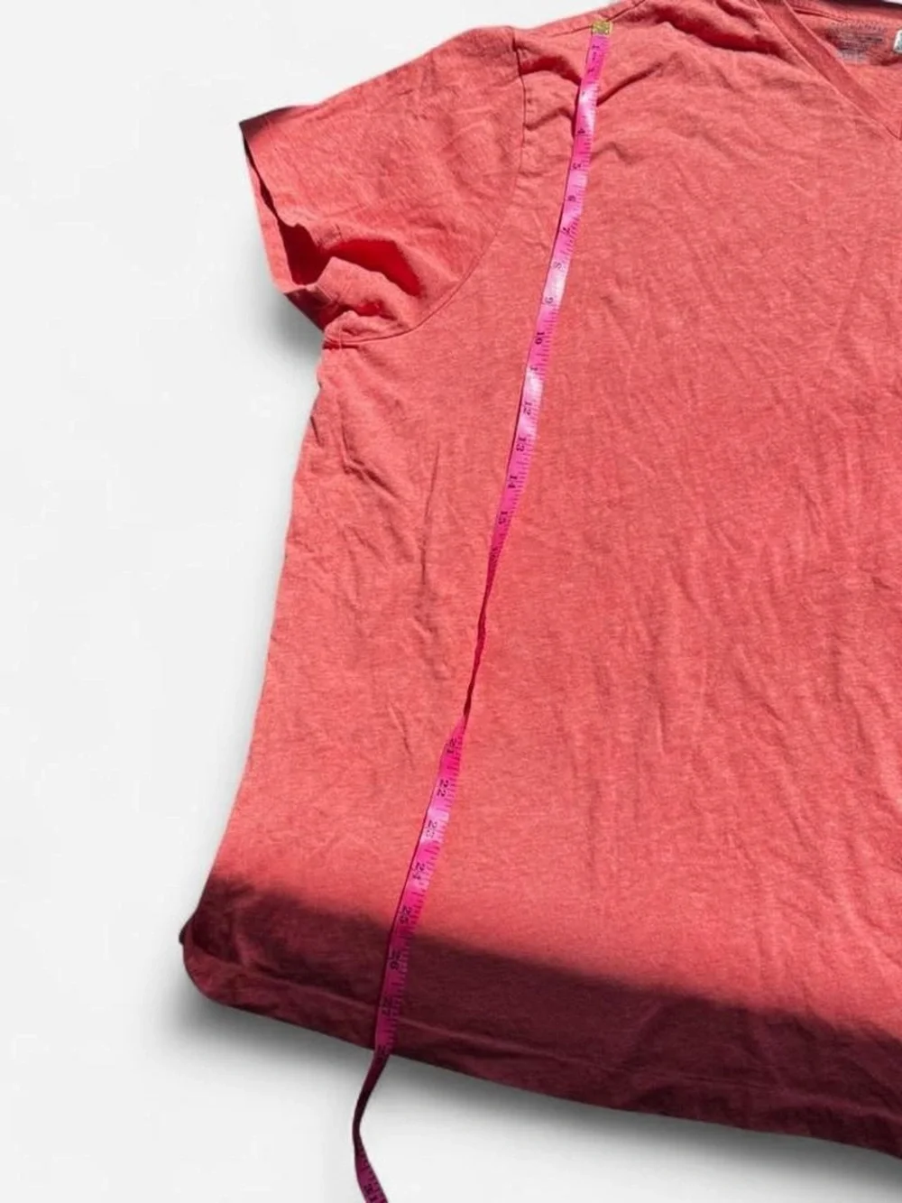 Polo Ralph Lauren XXL Classic Fit Jersey V-Neck T-Shirt Peach Pink Heather